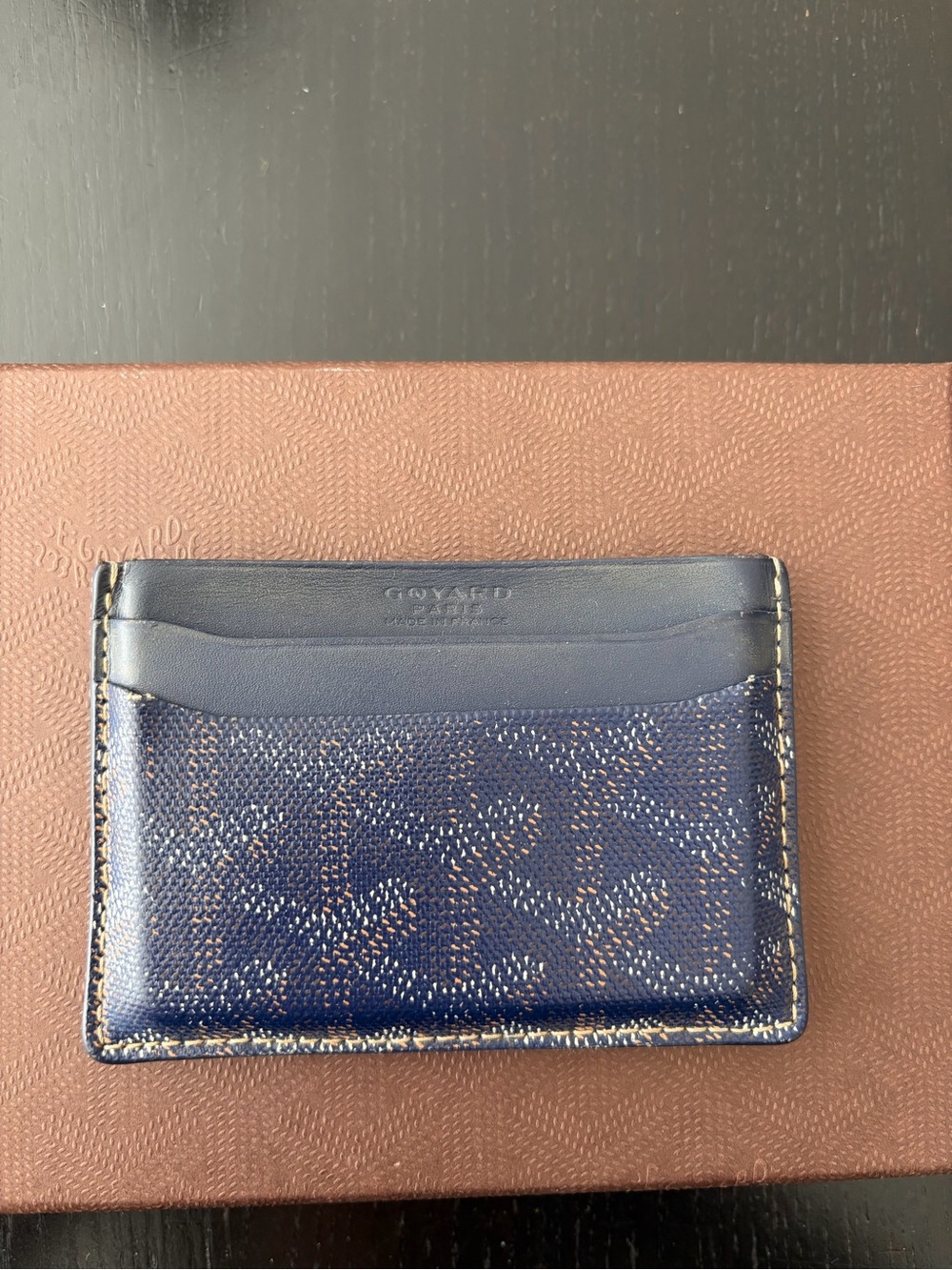 Goyard Navy Card Holder